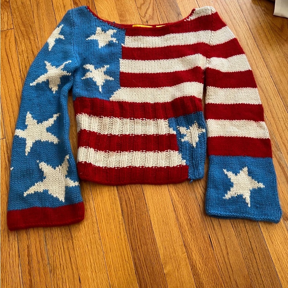 Patriotic Red, White, and Blue Sweater